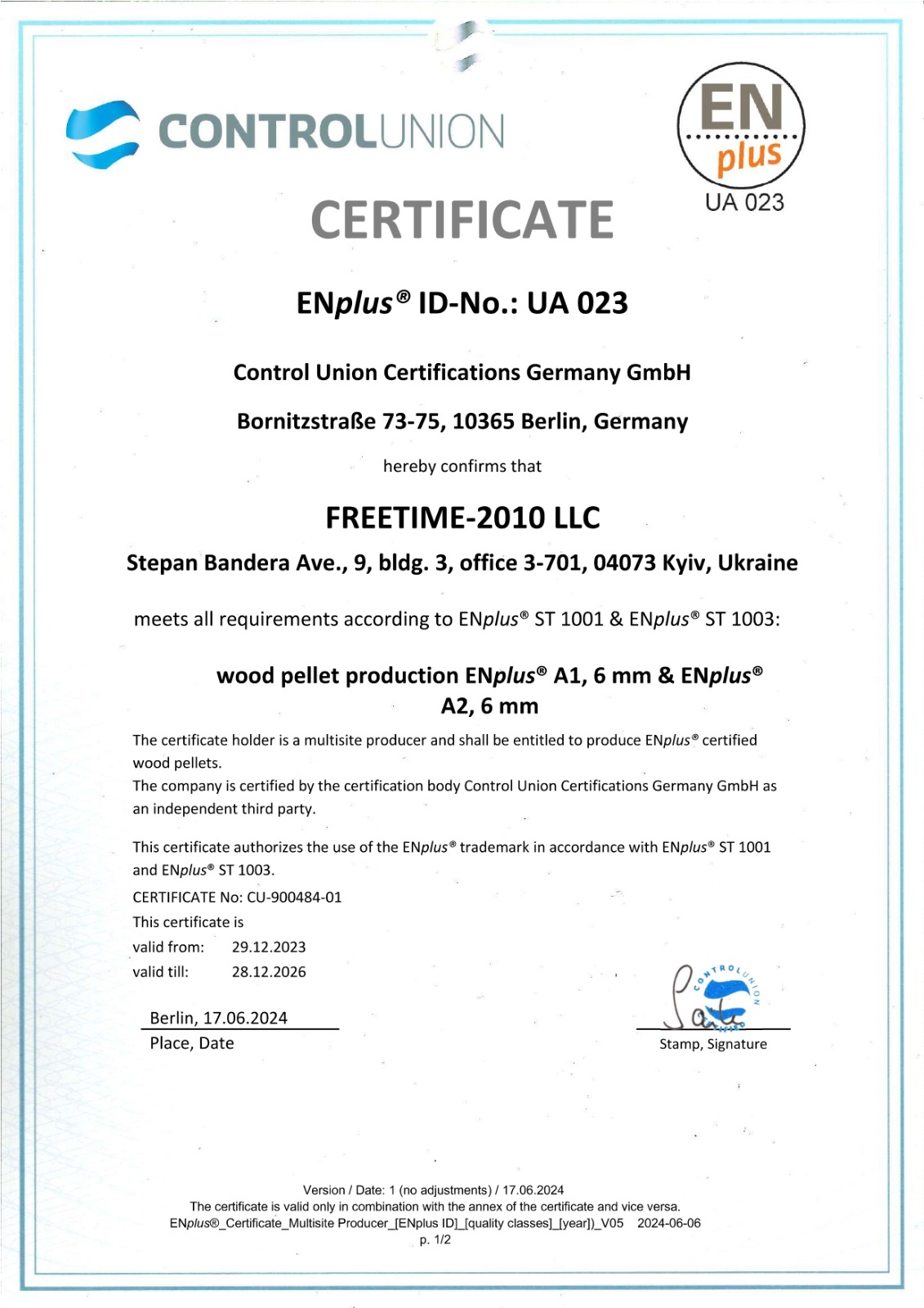 certifikat tm