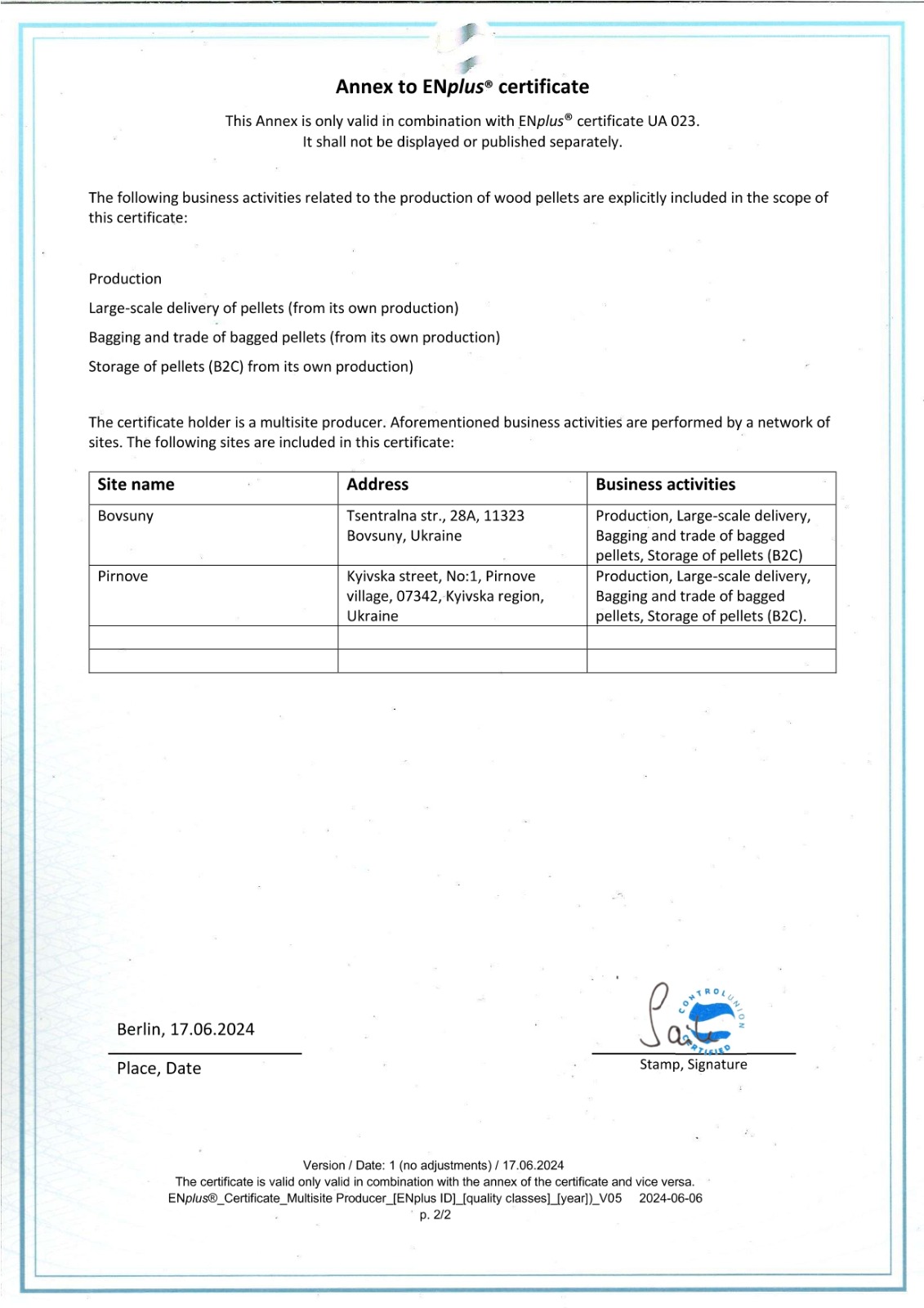 certifikat tm